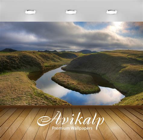 Avikalp Exclusive Awi6210 Small Island Splitting The Calm River Nature ...