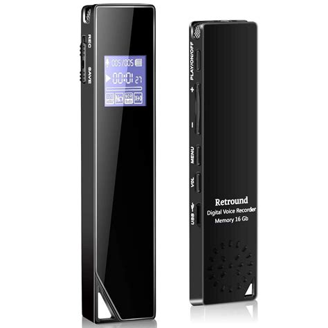 Digital Voice Recorder, Retround Audio Recorder 16GB Mini Activated ...