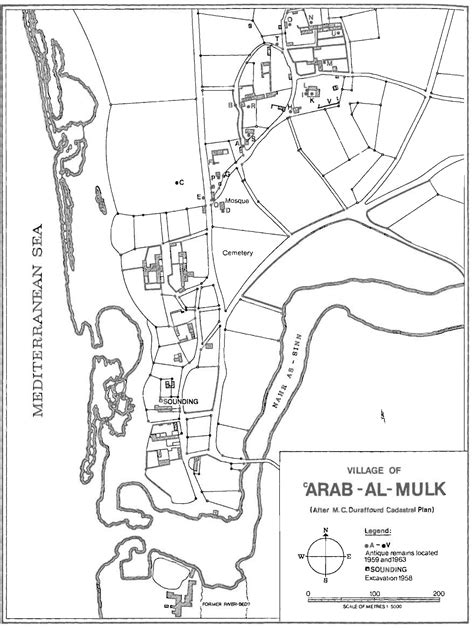 Map of the village ‘arab al-milk. 1:4000. drawn by p. t.
