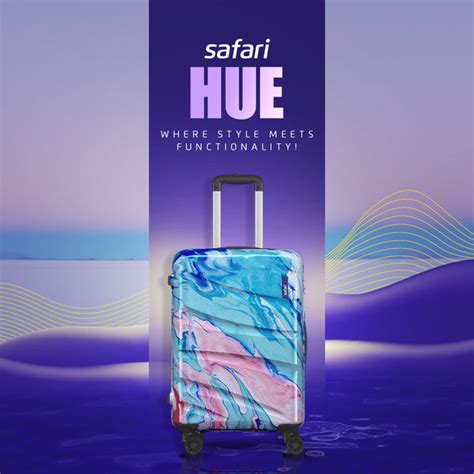 Buy Safari Hue 55/65/81 cm Printed Trolley Bag Online