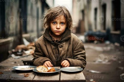 Hungry starving poor little child looking at the camera 27012960 Stock ...
