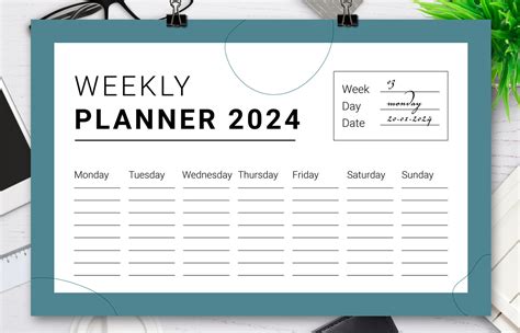 Weekly Planner Layout 的图像结果