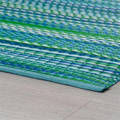 Tayse Sunset 9 X 12 (ft) Aqua Outdoor Stripe Coastal Area Rug SUN1401 ...