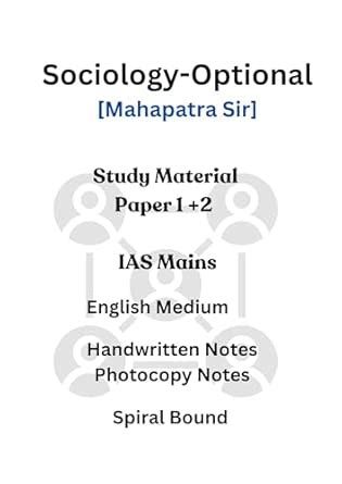 Buy Prepiq Sociology Optional Handwritten Notes Vol 1,2,3, 4 by ...