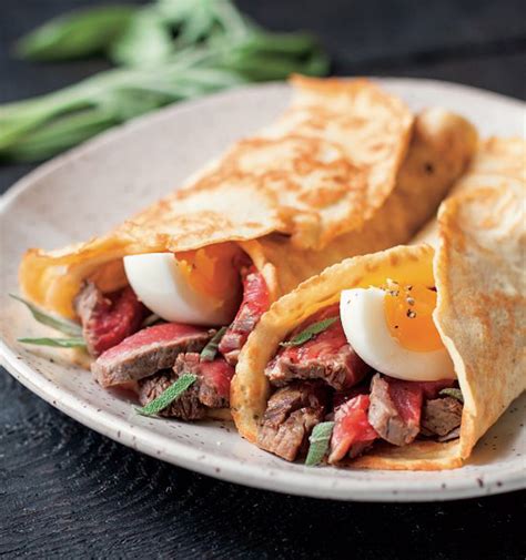 Savory Stuffed Breakfast Crepes - Healthy Recipe