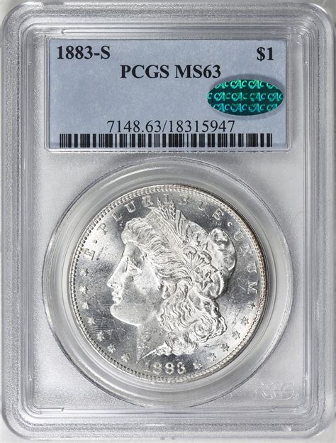 1883-S Morgan Silver Dollar PCGS MS-63 (CAC Green) (Item 1756927 ...