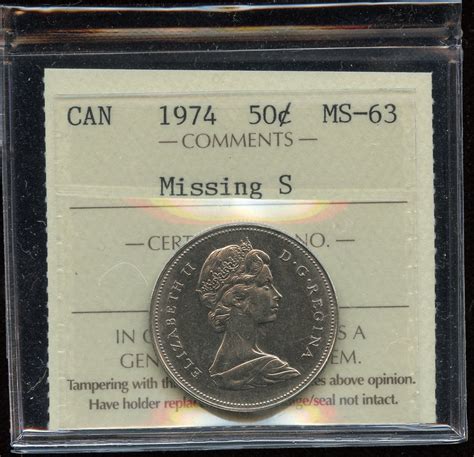 1974 50-cent, Missing S Variety
