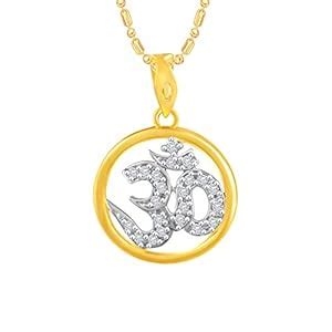 Gk Jewellers OM Gold Plated Alloy Cz American Diamond Studded God ...