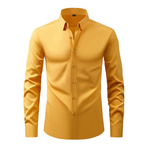 FAVIPT Mens Dress Long Sleeve Shirts Button Down Shirts for Men Casual ...