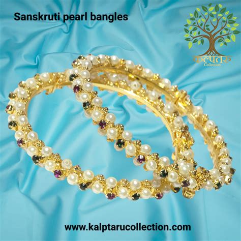 Buy Traditional Moti & Pearl Bangles for Women | Kalptaru Collection