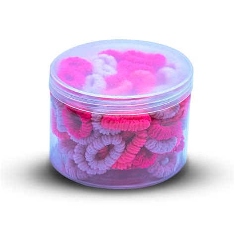 Pink Hair Bands Box 100 Pieces - Dark, Light, and Baby Shades – Anisa