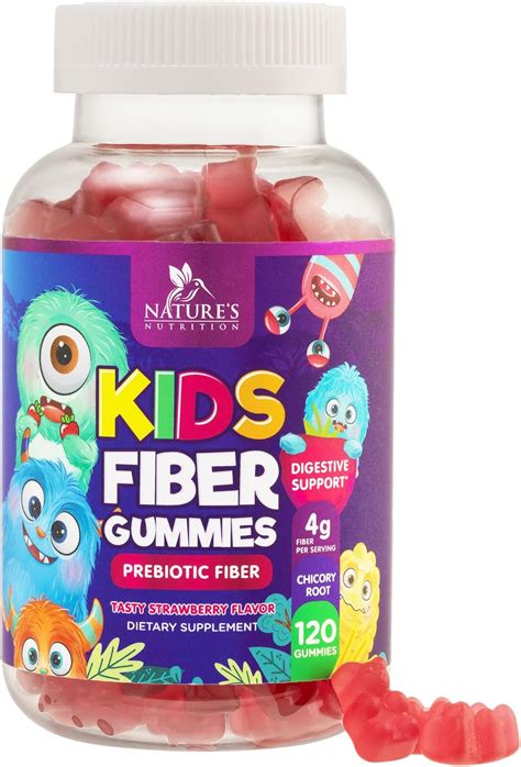 Amazon.com: Vitamatic Kids Prebiotic Fiber Gummies - 4G Fiber Extra ...