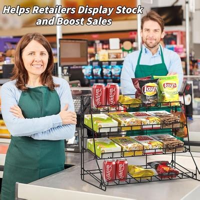 Oleitodh Black Metal Retail Display Rack - Countertop Snack India | Ubuy