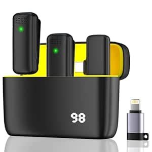 Drumstone (𝗦𝗽𝗲𝗰𝗶𝗮𝗹 𝟭𝟬 𝗬𝗲𝗮𝗿𝘀 𝗪𝗮𝗿𝗿𝗮𝗻𝘁𝘆 Dual Wireless Lavalier Mic: Noise ...