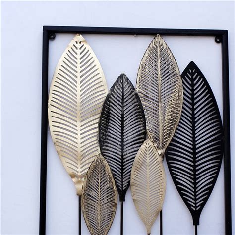 Craftter Matt Finish Leafs Metal Wall Art Sculpture Home Decor Wall Ha ...