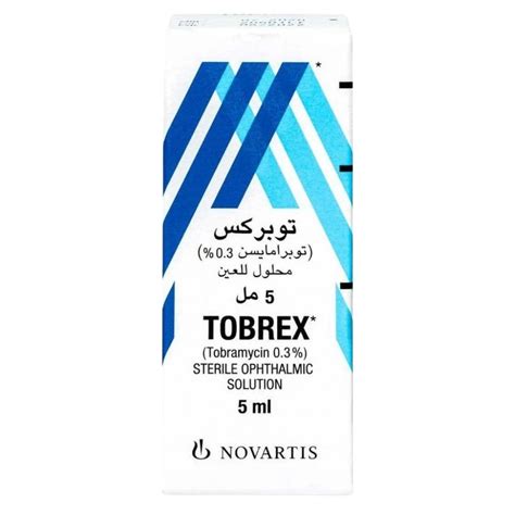 Buy Tobrex Tobramycin 0.3% Sterile Antibiotic Eye Drops For Eye Infection 5ml Online in the UAE ...