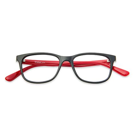 Black Red Full Rim Rectangle Kids (5-8 yrs) Lenskart Junior Owlers LKJ ...