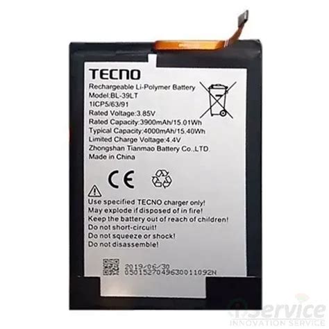 Battery for Tecno Camon 12 Air KC3 BL39CT Quality Battery