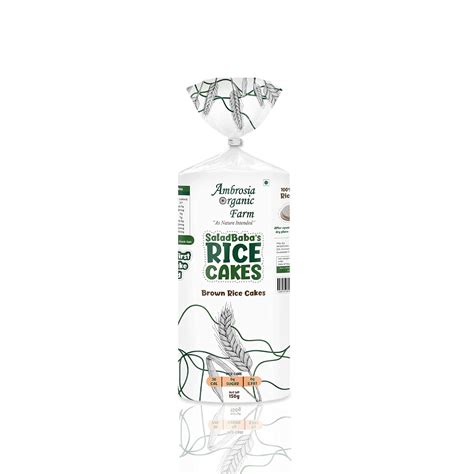 Ambrosia Organic Brown Rice Cakes | Biggest Pack all natural unsalted ...