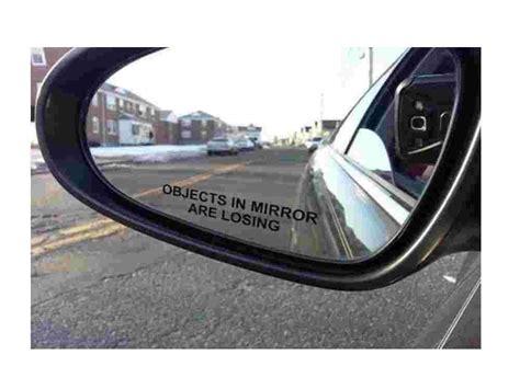 2x Objects In Mirror Are Losing Decal Black Etched Glass | Desertcart INDIA