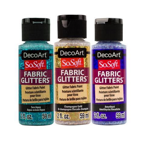 SoSoft Acrylic Fabric Glitter Paint – Artzmania