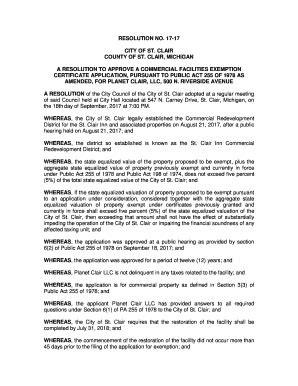 Fillable Online SAMPLE RESOLUTION TO ESTABLISH AN OBSOLETE PROPERTY ...