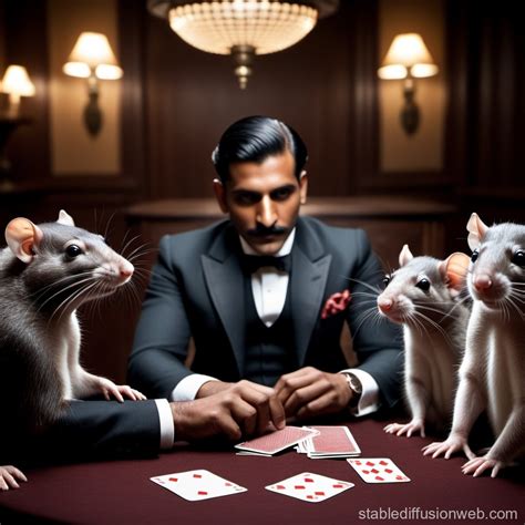 1920s Mafia Game with Rats and Indian Man | Stable Diffusion Online
