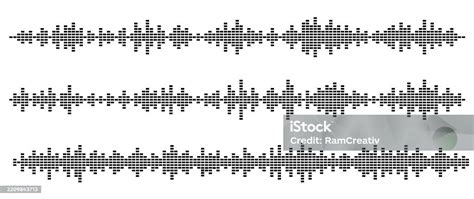 Sound Voice Waves Musical Audio Equalizer Wave Impulse Set Of ...