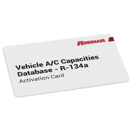 Robinair R134A Vehicle AC Capacities Database 2020 ROB34001 | Zoro
