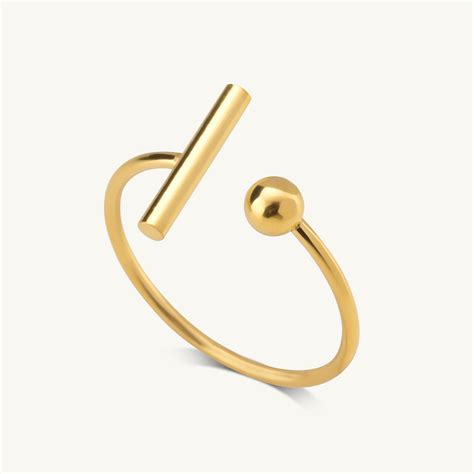 Buy Circle End Ring- 18k Gold Plated online- Palmonas – PALMONAS