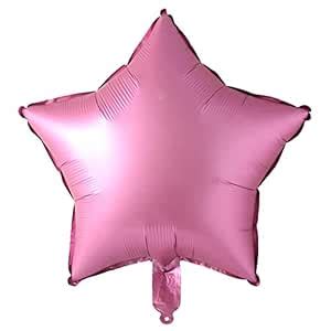 18inch Chrome Metal Balloon Heart Star Matt Helium Balloon Wedding ...
