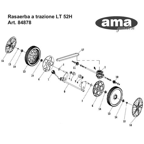 Ama Spare Parts for Self Propelled Lawnmower LT 52H