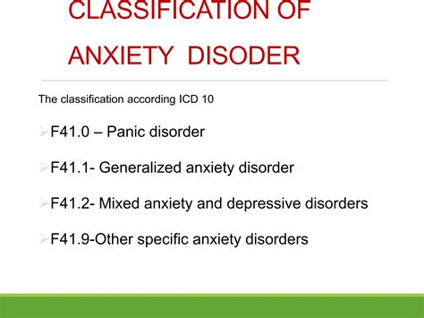 Generalized Anxiety Disorder And Management | PPTX