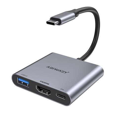 ABIWAZY USB C To HDMI Multiport Adapter With 4K HDMI Output,Type-C Hub ...