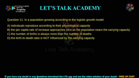 Logistic Growth Model - CSIR NET LIFE SCIENCE COACHING | NTA NET LIFE SCIENCE | CSIR LIFE SCIENCE