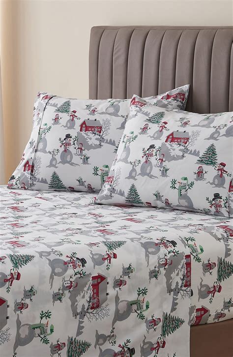 Woven & Weft Holiday Print 3-Piece Sheet Set | Nordstromrack ...