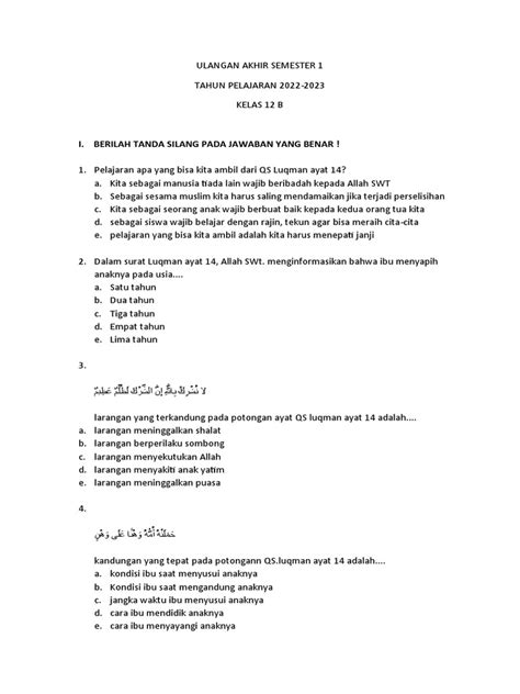 Download Soal Ujian Sekolah Bahasa Indonesia Kelas 12 PDF Terbaru!