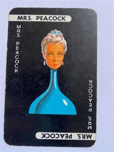 Cluedo 1980's Mrs Peacock Card | Etsy