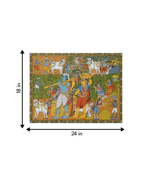 Buy Cheriyal Painting | Rural life | Indian folk art scrolls