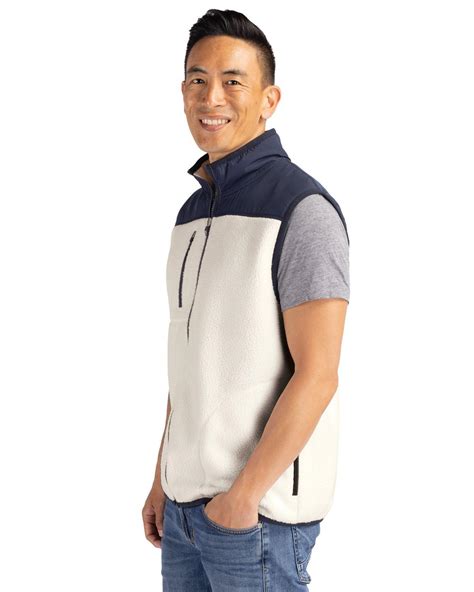 Cutter & Buck Cascade Eco Sherpa Fleece Mens Vest – Work Hard Dress Right