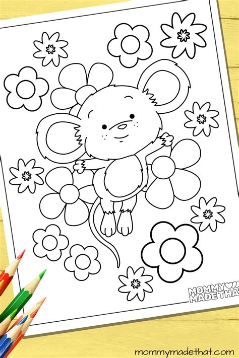 Adorable Mouse Coloring Pages (Free Printables!)
