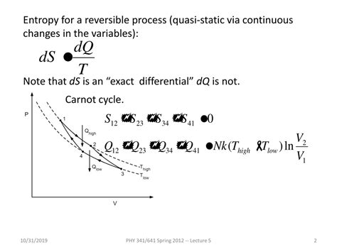 PPT - Entropy and Thermodynamic Relationships PowerPoint Presentation ...
