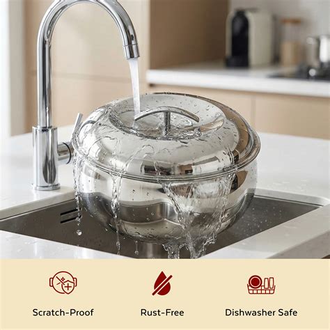 Buy Curve Stainless Steel Insulated Casserole – Double Wall | Snug-Fit ...
