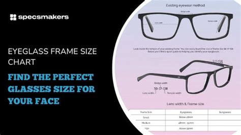 Eye Frame Size Chart – Find the Perfect Glasses Fit | Specsmakers ...