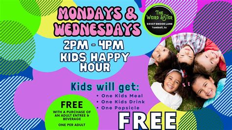 Kids Happy Hour @THE WEIRD SISTER, The Weird Sister, Tomball, 1 July ...