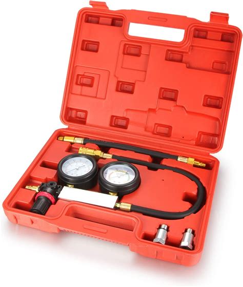 Buy Cylinder Leak Down Tester,Engine Compression Tester Kit - Tu-21 Dual Pressure Gauges Engine ...