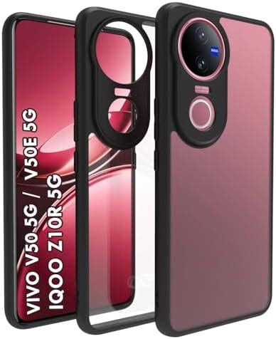 RIGGEAR Shockproof Sleek Hybrid Armor Back Cover Case for Vivo V50 5G ...