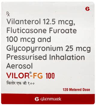 Vilor Fg 100 Inhaler 120mdi - Uses, Side Effects, Dosage, Price | Truemeds