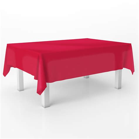 Red Premium Disposable Plastic Tablecloth 54 Inch. x 108 Inch ...