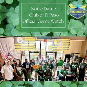 ND Club of El Paso- ND vs Florida State Club-Hosted Game Watch, Moose’s ...